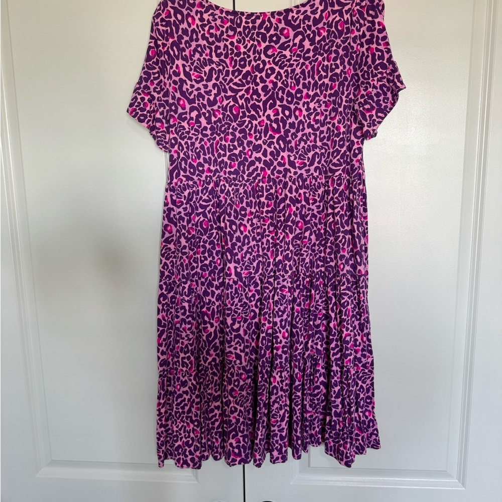 Pink Leopard Print Dress